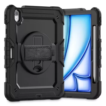   Tech-Protect Solid Apple iPad Air 11 2024 / 2025 tablet tok kitámasztóval, fekete