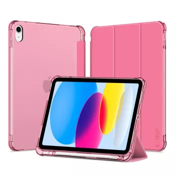   Tech-Protect Sc Pen Hybrid Apple iPad 11 2025 / 10.9 2022 oldalra nyíló, kitámasztható mappa tok ceruza tartóval, kristály magenta