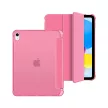 Tech-Protect Sc Pen Hybrid Apple iPad 11 2025 / 10.9 2022 oldalra nyíló, kitámasztható mappa tok ceruza tartóval, kristály magenta