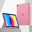 Tech-Protect Sc Pen Hybrid Apple iPad 11 2025 / 10.9 2022 oldalra nyíló, kitámasztható mappa tok ceruza tartóval, kristály magenta
