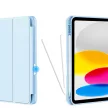 Tech-Protect Sc Pen Apple iPad 11 2025 / 10.9 2022 oldalra nyíló, kitámasztható mappa tok ceruza tartóval, világoskék