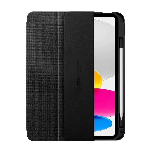 Tech-Protect Sc Pen Canvas Apple iPad 11 2025 / 10.9 2022 oldalra nyíló, kitámasztható mappa tok ceruza tartóval, fekete