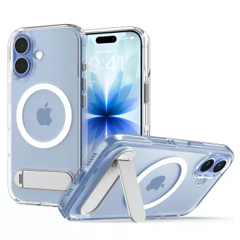   Spigen Ultra Hybrid S MagFit Apple iPhone 17 tok, MagSafe, Clear White, átlátszó-fehér