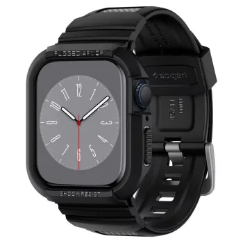   Spigen Rugged Armor Pro Apple Watch 9 / 8 / 7 / 6 / SE ( 3 / 2 / 1 Gen) 44mm / 45mm tok, fekete