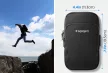 Spigen Dynamic Shield A702 karra rögzíthető telefon tartó, táska, karpánt 6,9" átmérőig, fekete