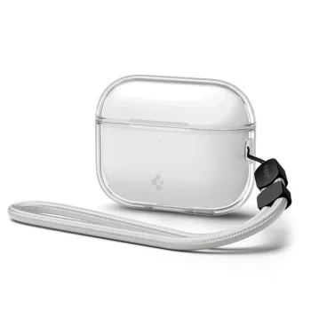   Spigen Liquid Crystal Apple Airpods Pro 3 szilikon tok, csuklópánttal, Crystal Clear, átlátszó