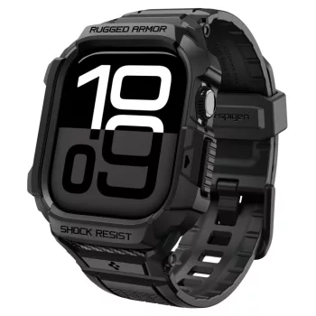   Spigen Rugged Armor Pro 2 Apple Watch 10-11 (46 mm) szíj / tok, Matte Black, fekete