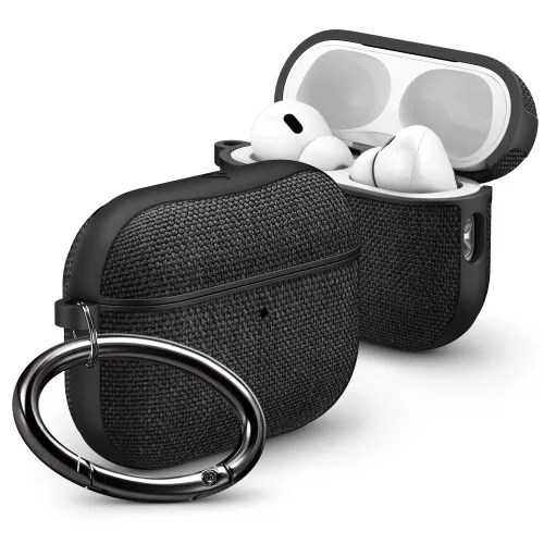 Spigen Urban Fit Apple AirPods Pro 3 tok, karabinerrel, Black, fekete