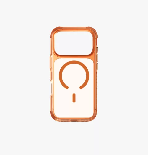 Uniq Combat Magclick Apple iPhone 17 Pro / 18 Pro MagSafe tok, átlátszó-narancs