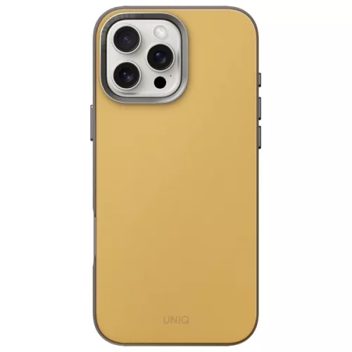 Uniq Lyden DS Magclick Apple iPhone 16 Pro Max MagSafe tok, sárga-szürke
