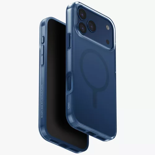 Uniq Clario Magclick Apple iPhone 17 Pro Max MagSafe tok, kék