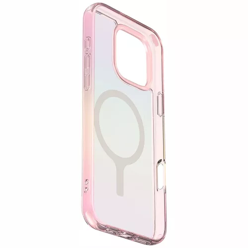 Uniq Hybrid Iridescia iPhone 16 Pro Magsafe tok, színes-rózsaszín (prism)