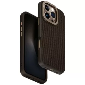   Uniq Keva Magclick Apple iPhone 16 Pro MagSafe Aramid tok kitámasztóval, barna