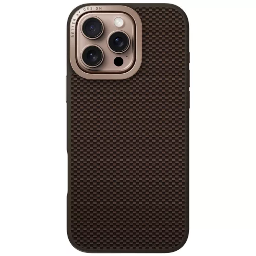 Uniq Keva Magclick Apple iPhone 16 Pro MagSafe Aramid tok kitámasztóval, barna