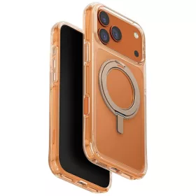   Uniq Swivix Apple iPhone 17 Pro / 18 Pro tok 360 fokban állítható kitámasztóval, átlátszó-arany