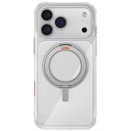 Uniq Swivix Apple iPhone 17 Pro / 18 Pro tok 360 fokban állítható kitámasztóval, átlátszó