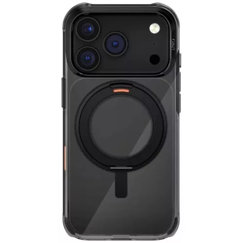 Uniq Swivix Apple iPhone 17 Pro Max / 18 Pro Max tok 360 fokban állítható kitámasztóval, fekete