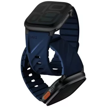   Uniq Fluo Apple Watch 40/41/42/44/45/46/49mm mágneses szíj, kék