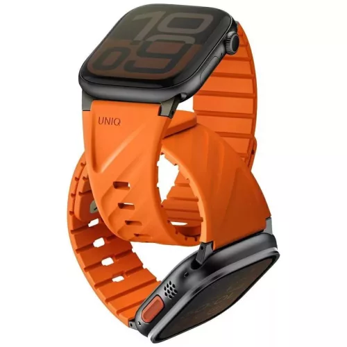 Uniq Fluo Apple Watch 40/41/42/44/45/46/49mm mágneses szíj, narancs