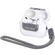 Spigen Lock Fit "M" Apple Airpods Pro /  Airpods Pro 2 fülhallgató tokhoz biztonsági zár, kézpánttal, szürke