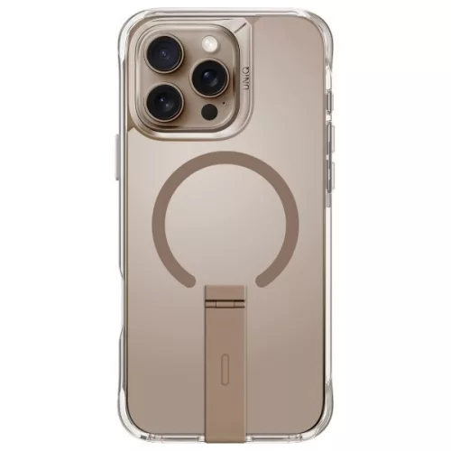 Uniq Eleva Apple iPhone 16 Pro Magsafe szilikon tok tartó résszel, arany