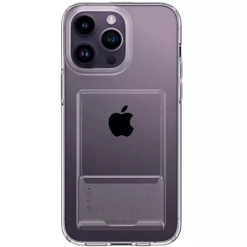 Spigen Crystal Slot Apple iPhone 14 Pro tok kártyatartóval, Crystal Clear, átlátszó