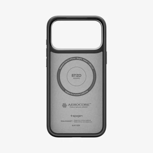 Spigen Enzo Aramid T MagFit Apple iPhone 17 Pro / 18 Pro tok, MagSafe, Black, fekete