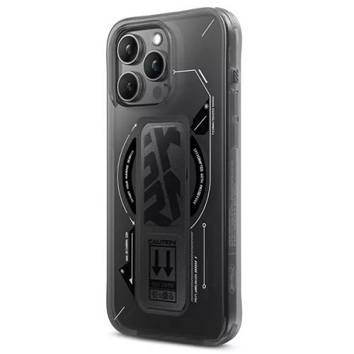 Skinarma Helio Apple iPhone 16 Pro mágneses tok kitámasztóval, fekete