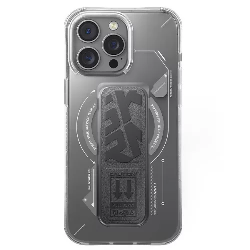 Skinarma Helio Apple iPhone 16 Pro mágneses tok kitámasztóval, ezüst