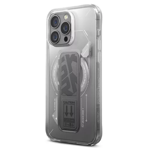 Skinarma Helio Apple iPhone 16 Pro mágneses tok kitámasztóval, ezüst