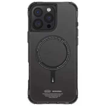   Skinarma Saido Apple iPhone 16 Pro Max mágneses tok, Magsafe kompatibilis, fekete
