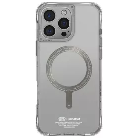   Skinarma Saido Apple iPhone 16 Pro mágneses tok, Magsafe kompatibilis, ezüst