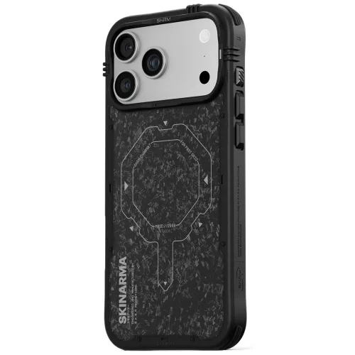 Skinarma Vektor Apple iPhone 17 Pro / 18 Pro mágneses tok, Magsafe kompatibilis, fekete-fehér