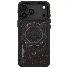   Skinarma Vektor Apple iPhone 17 Pro Max / 18 Pro Max mágneses tok, Magsafe kompatibilis, fekete-piros