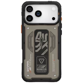   Skinarma Aegis Apple iPhone 17 / 18 Pro Max mágneses tok kitámasztóval, Magsafe kompatibilis, szürke
