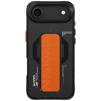   Skinarma Haxa Apple iPhone Air (2025) mágneses tok kitámasztóval, Magsafe kompatibilis, fekete