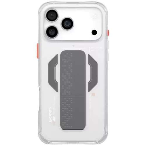 Skinarma Haxa Apple iPhone 17 Pro mágneses tok kitámasztóval, Magsafe kompatibilis, átlátszó