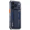 Skinarma Haxa Apple iPhone 17 / 18 Pro mágneses tok kitámasztóval, Magsafe kompatibilis, kék