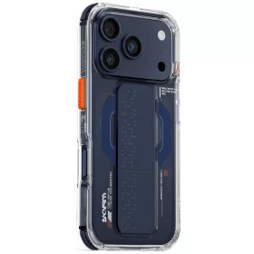   Skinarma Haxa Apple iPhone 17 / 18 Pro mágneses tok kitámasztóval, Magsafe kompatibilis, kék