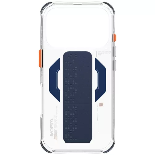 Skinarma Haxa Apple iPhone 17 / 18 Pro Max mágneses tok kitámasztóval, Magsafe kompatibilis, kék
