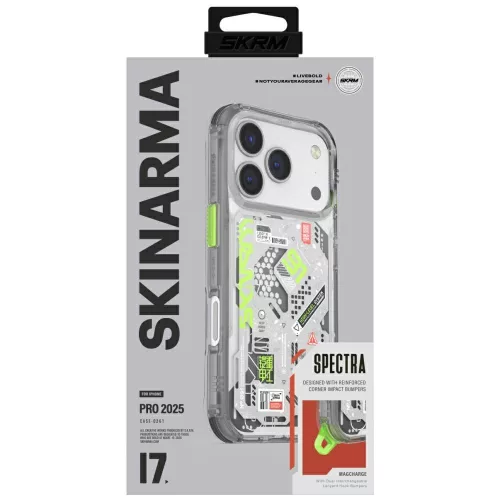 Skinarma Spectra Apple iPhone 17 Pro Max / 18 Pro Max mágneses tok, Magsafe kompatibilis, átlátszó