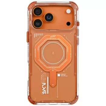   Skinarma Magma Apple iPhone 17 Pro mágneses tok, Magsafe kompatibilis, narancs