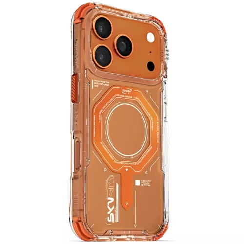 Skinarma Magma Apple iPhone 17 Pro Max / 18 Pro Max mágneses tok, Magsafe kompatibilis, narancs