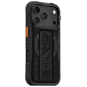   Skinarma Phantom Apple iPhone 17 Pro mágneses tok kitámasztóval, Magsafe kompatibilis, fekete