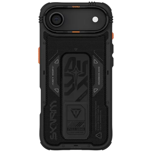 Skinarma Phantom Apple iPhone Air (2025) mágneses tok kitámasztóval, Magsafe kompatibilis, fekete