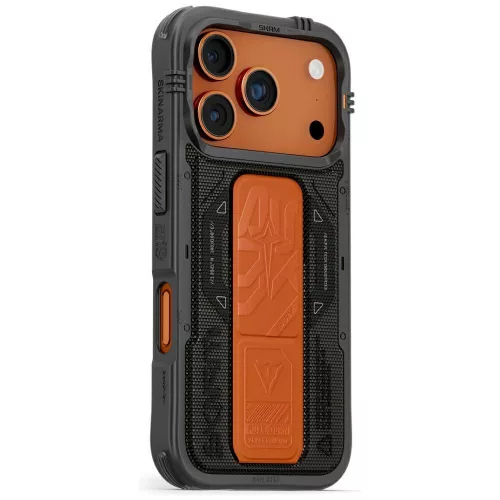 Skinarma Phantom Apple iPhone 17 Pro Max mágneses tok kitámasztóval, Magsafe kompatibilis, olive