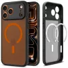 Spigen Ultra Hybrid Mag Apple iPhone 17 Pro / 18 Pro tok, MagSafe, Frost Black/Orange, fekete-narancs