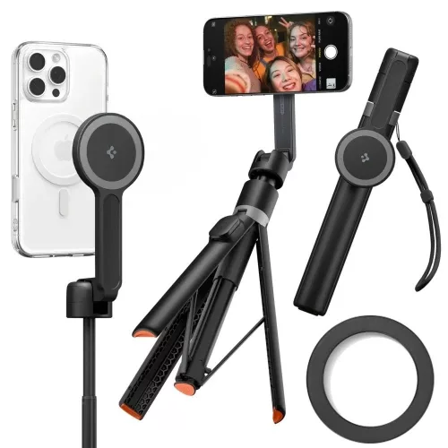 Spigen S581W Bluetooth mágneses Selfie-bot / selfie tripod, MagSafe, fekete