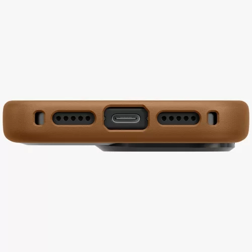 Uniq Heldro Pro Apple iPhone 17 Pro / 18 Pro mágneses tok tartóval, kameravédő kerettel, MagSafe, barna