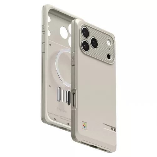 Spigen Classic LS Apple iPhone 17 Pro / 18 Pro tok, MagSafe, Stone, szürke